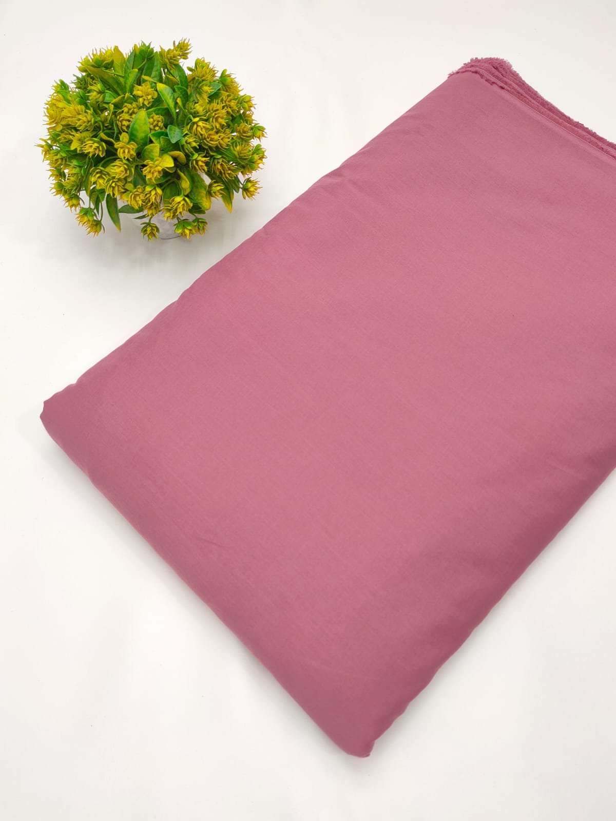 Rose plain cotton fabric solid colour