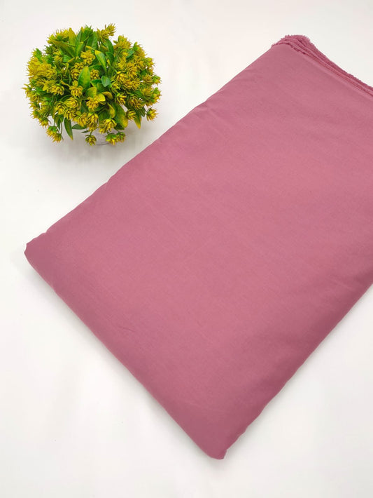 Rose plain cotton fabric solid colour