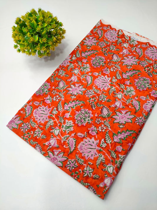 Sanganeri Block Print Cotton Fabrics 