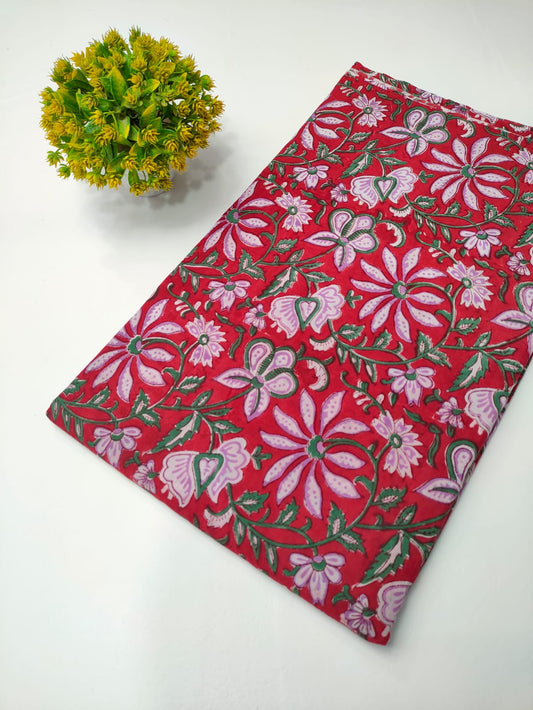 Sanganeri Block Print Cotton Fabrics 