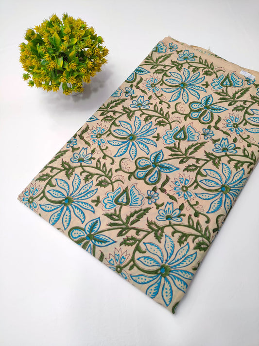 Sanganeri Block Print Cotton Fabrics 