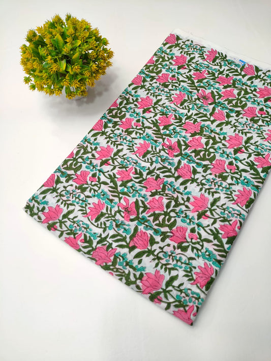Sanganeri Block Print Cotton Fabrics 