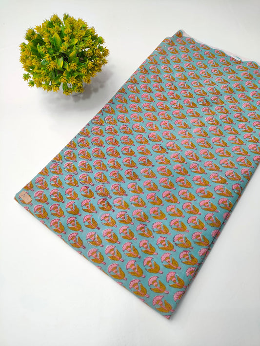 Sanganeri Block Print Cotton Fabrics 