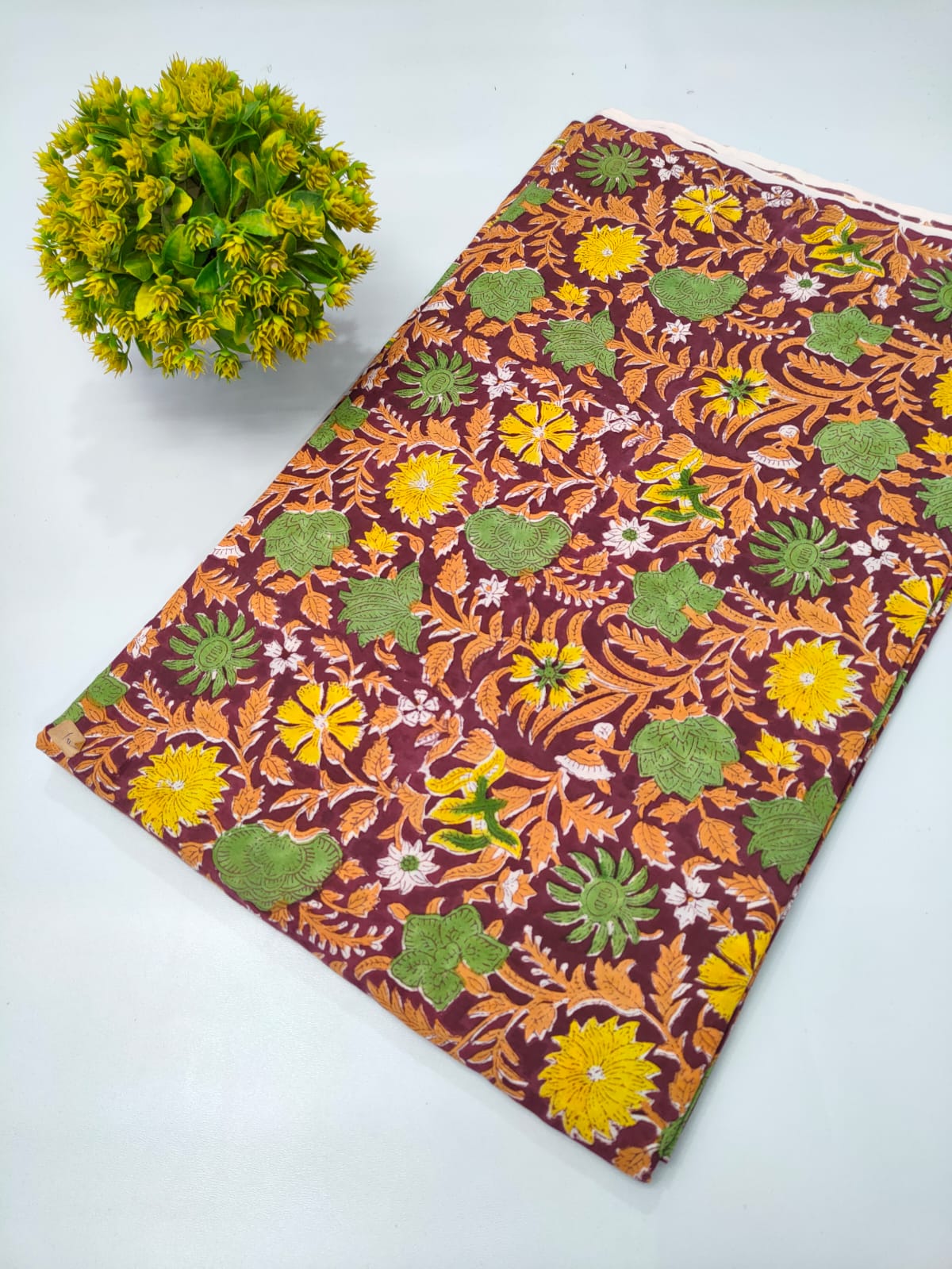 Repit Print Sanganeri hand block printed fabrics