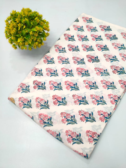 Repit Print Sanganeri hand block printed fabrics