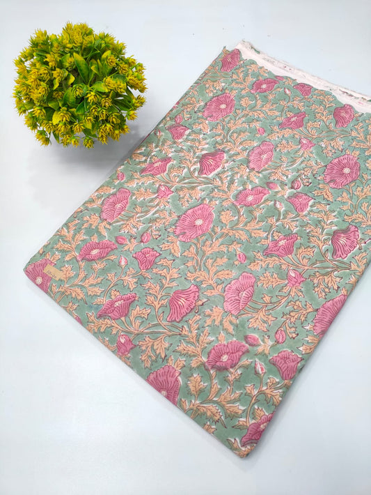 Repit Print Sanganeri hand block printed fabrics