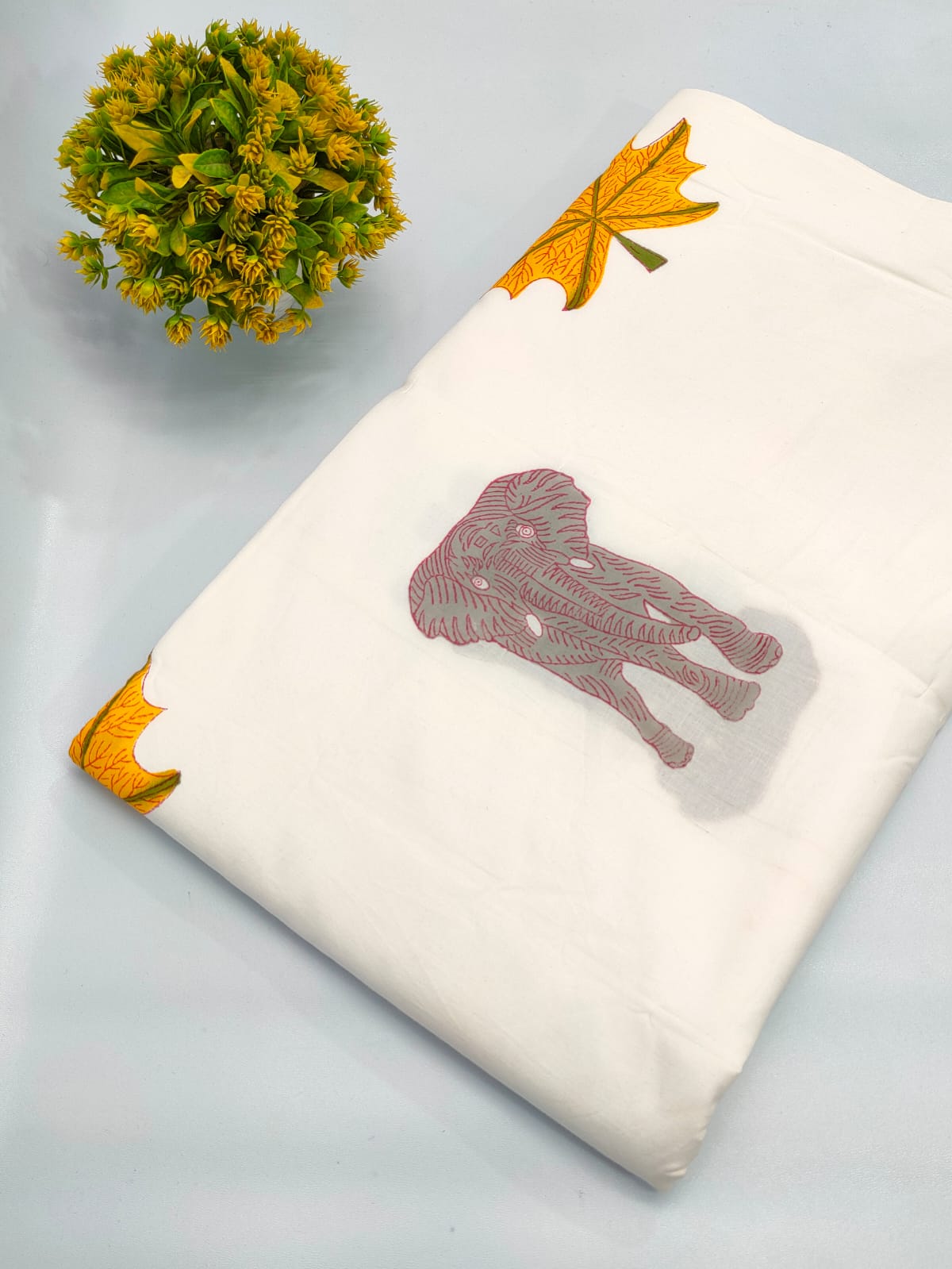 Boota Print Cotton Hand Block Fabric