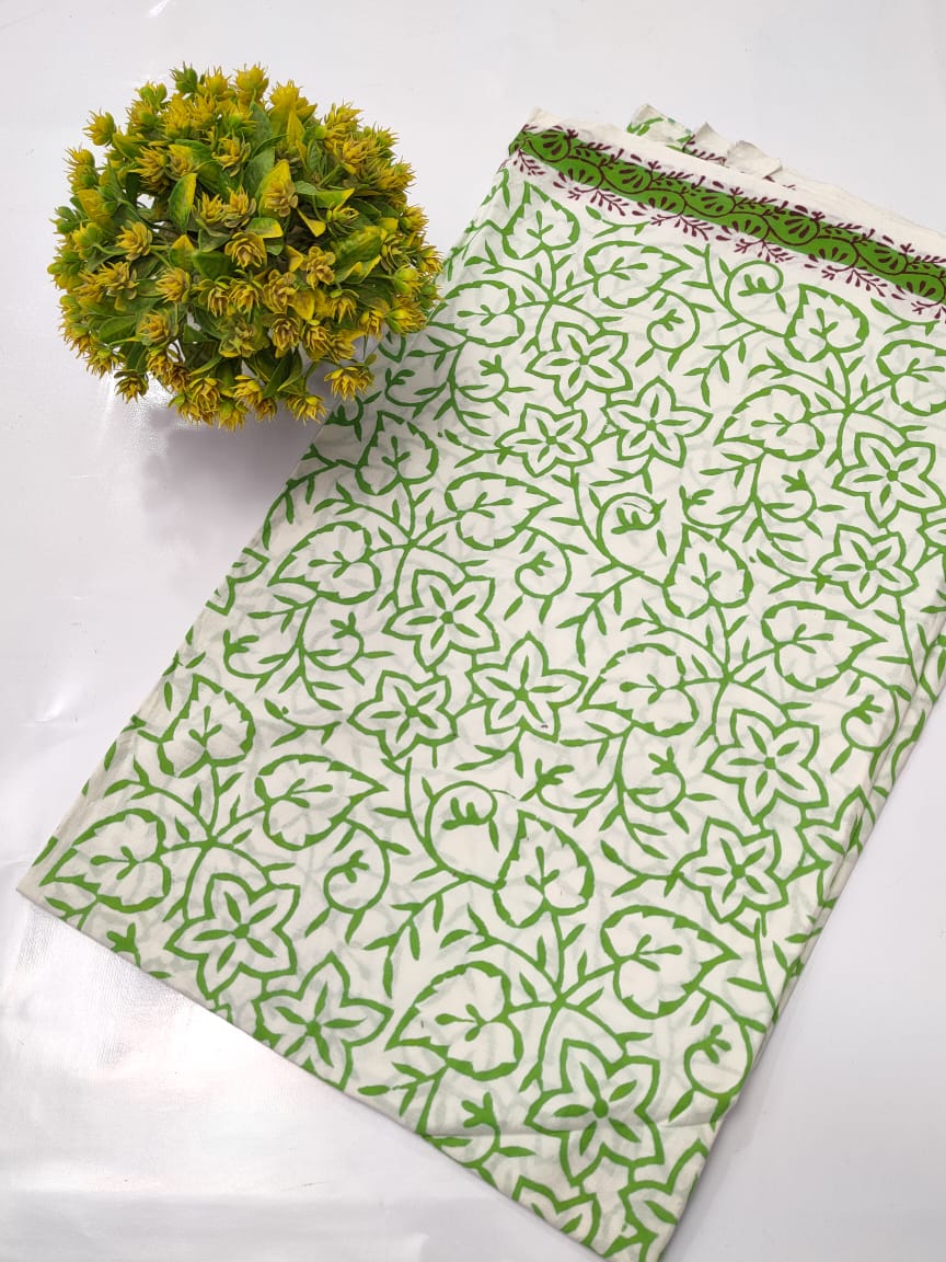 Hand Block Pure Cotton Dress material