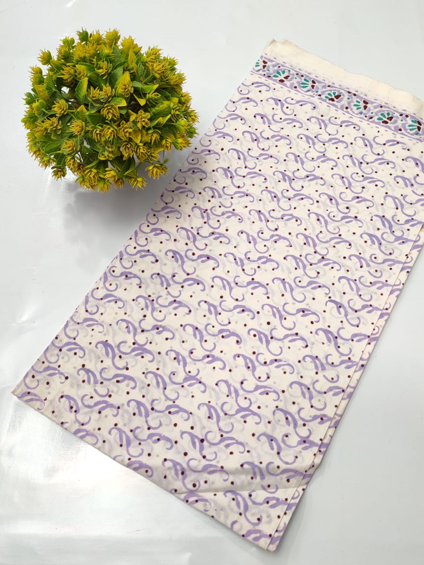 Hand Block Pure Cotton Dress material