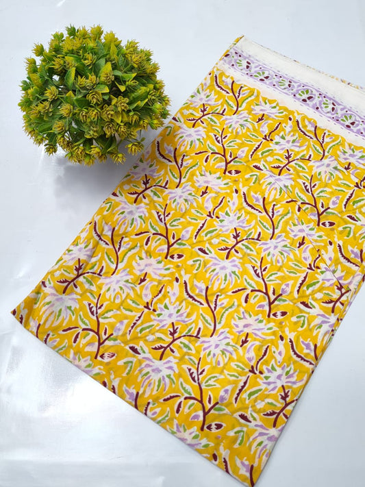 Hand Block Pure Cotton Dress material