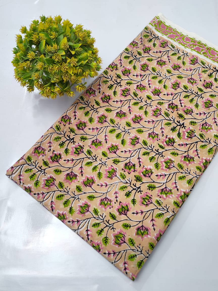 Hand Block Pure Cotton Dress material