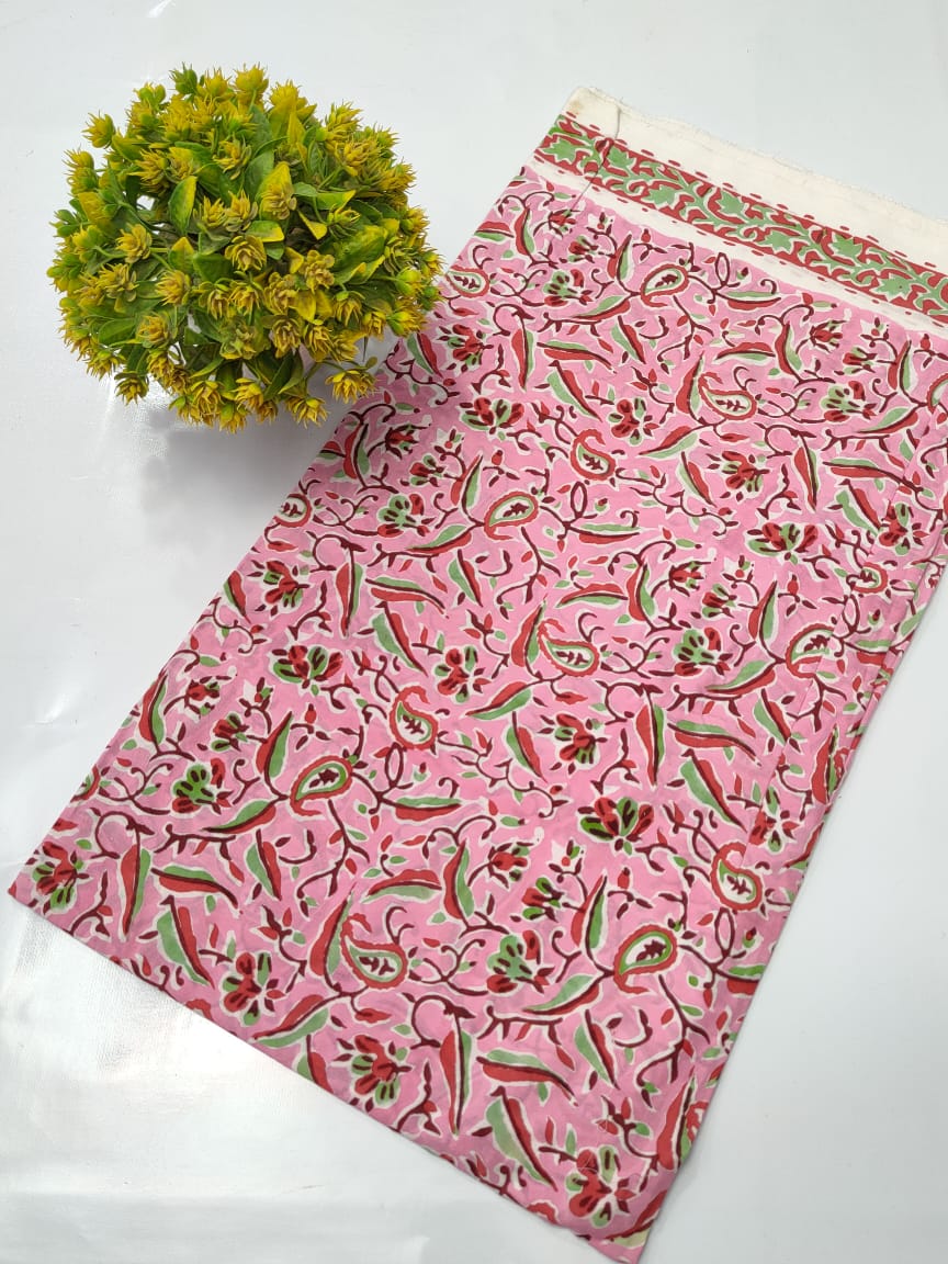 Hand Block Pure Cotton Dress material