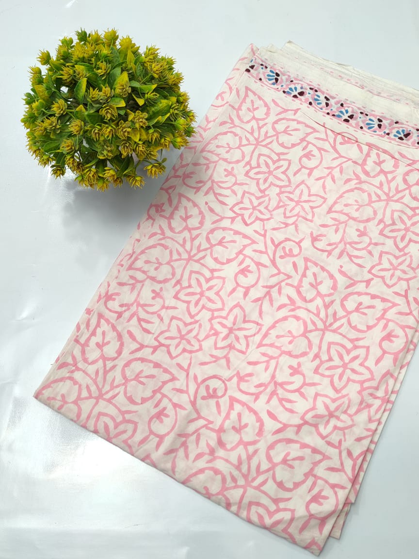 Hand Block Pure Cotton Dress material