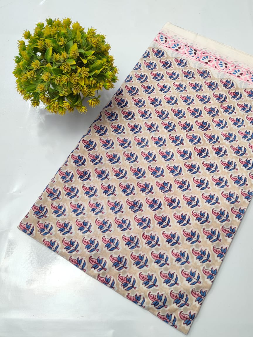 Hand Block Pure Cotton Dress material