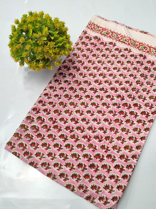 Hand Block Pure Cotton Dress material