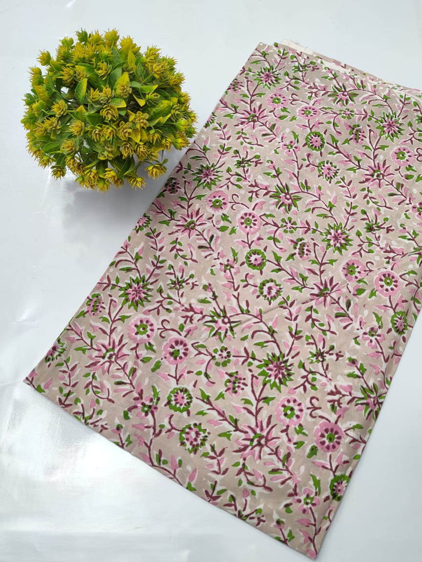 Hand Block Pure Cotton Dress material