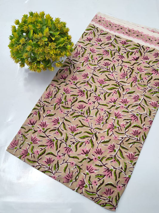 Hand Block Pure Cotton Dress material