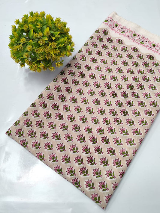 Hand Block Pure Cotton Dress material