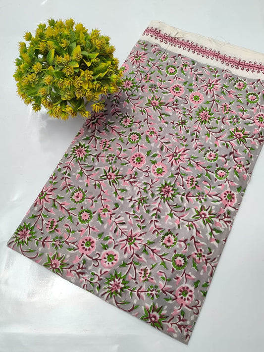 Hand Block Pure Cotton Dress material