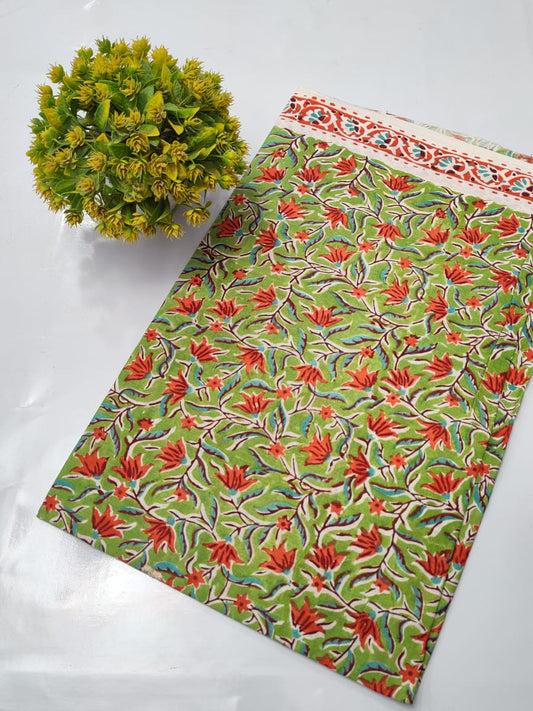 Hand Block Pure Cotton Dress material