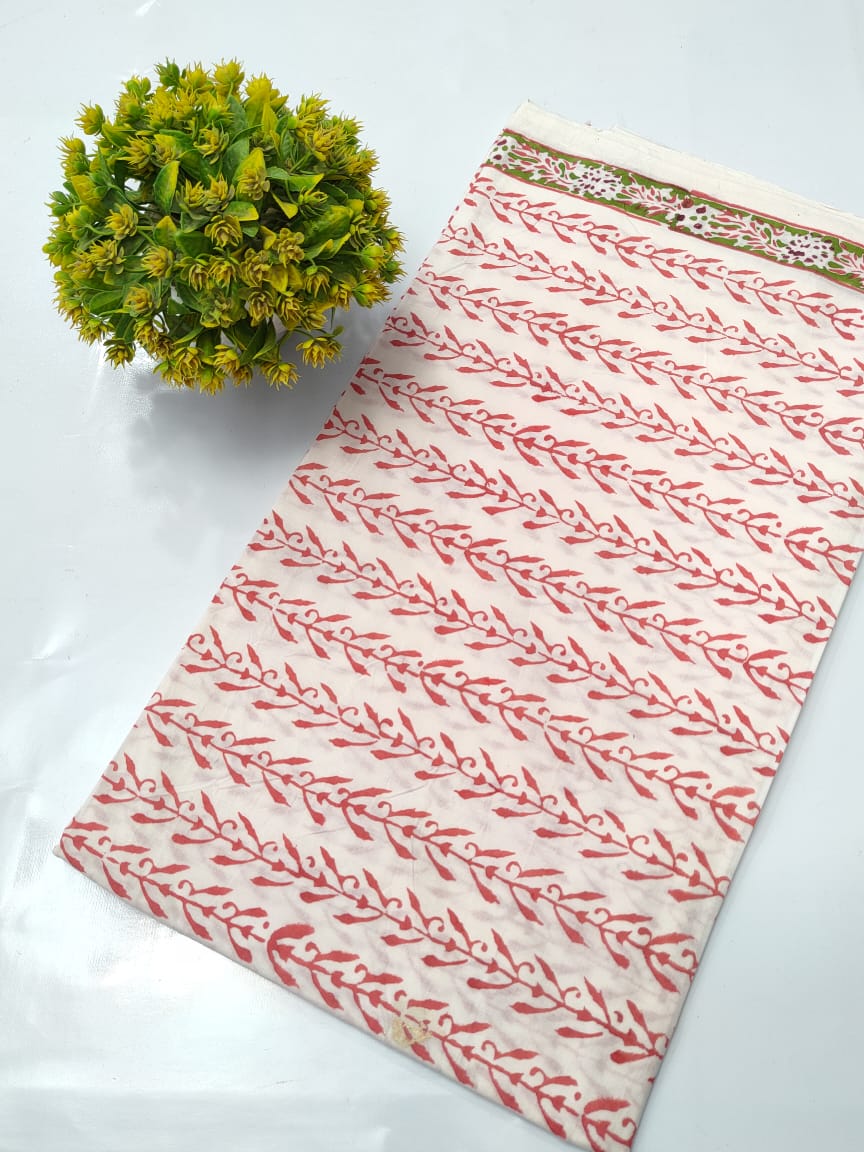 Hand Block Pure Cotton Dress material