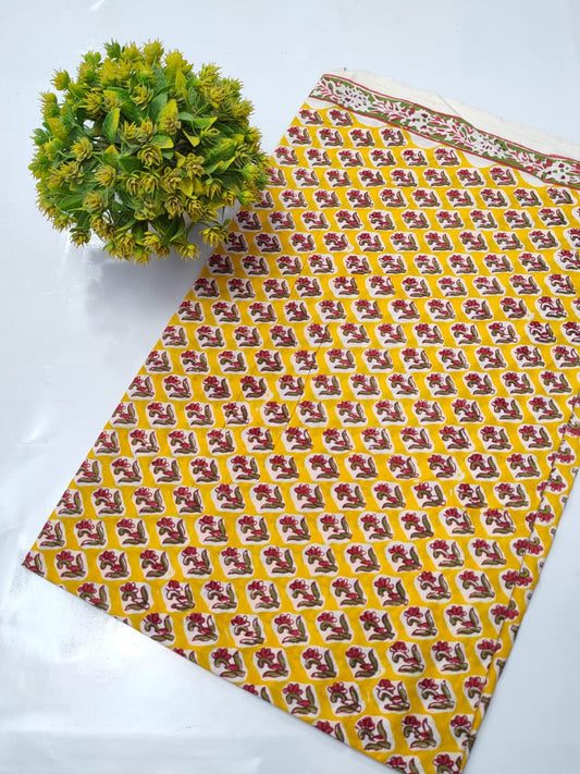 Hand Block Pure Cotton Dress material