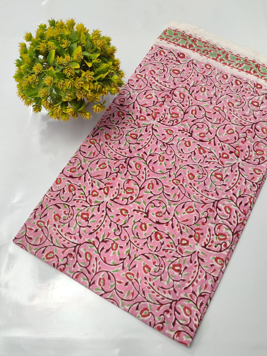 Hand Block Pure Cotton Dress material