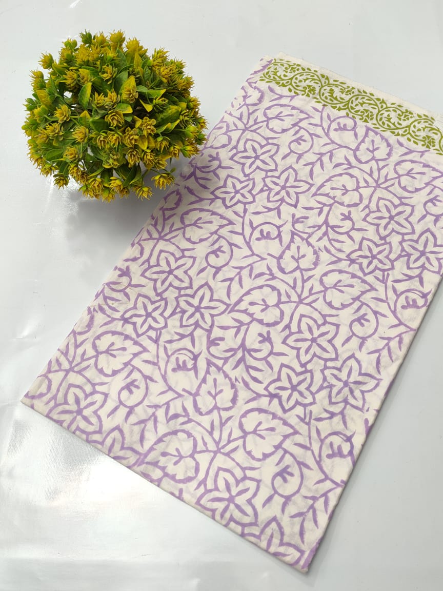 Hand Block Pure Cotton Dress material