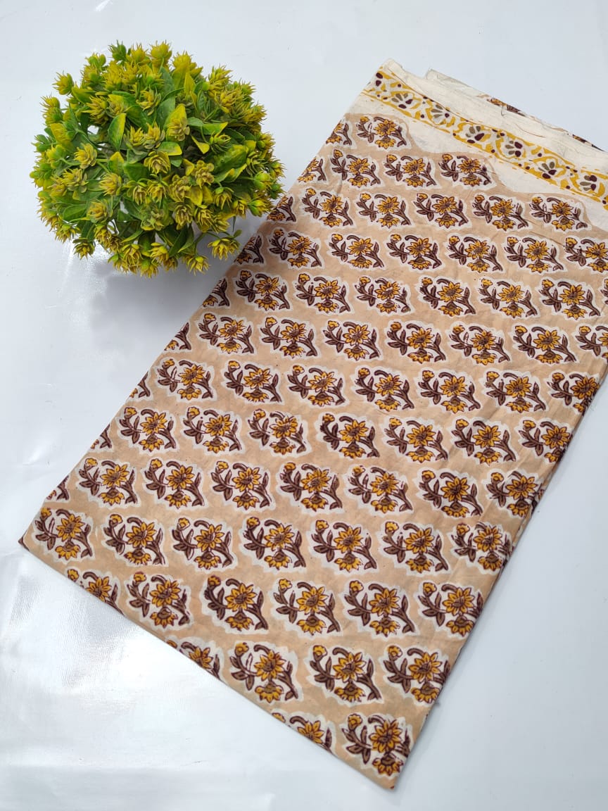 Hand Block Pure Cotton Dress material