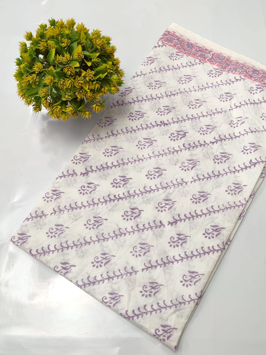 Hand Block Pure Cotton Dress material