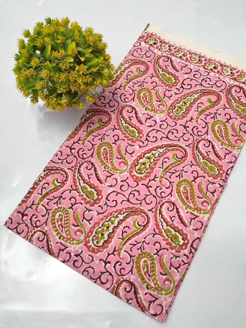 Hand Block Pure Cotton Dress material