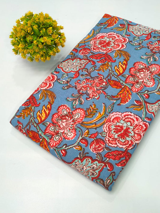 Hand Block Pure Cotton Dress material