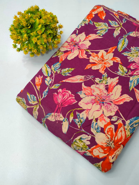 Pure Cotton Fabric Screen Printed