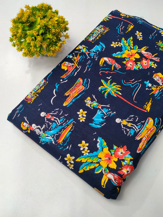 Pure Cotton Fabric Screen Printed