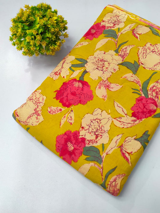 Pure Cotton Fabric Screen Printed