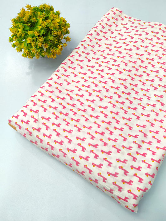 Pure Cotton Fabric Screen Printed