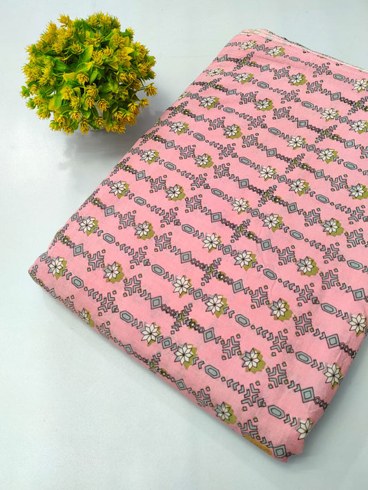 Pure Cotton Fabric Screen Printed