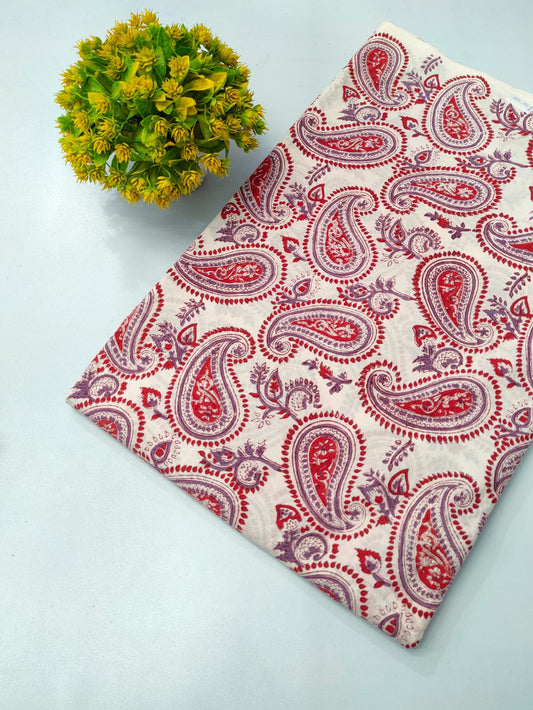 Hand Block Pure Cotton Dress material