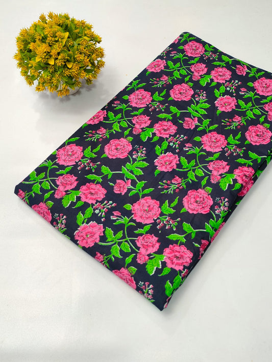 Soft cotton fabric for summer tulsi prints