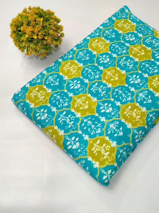 Soft cotton fabric for summer tulsi prints