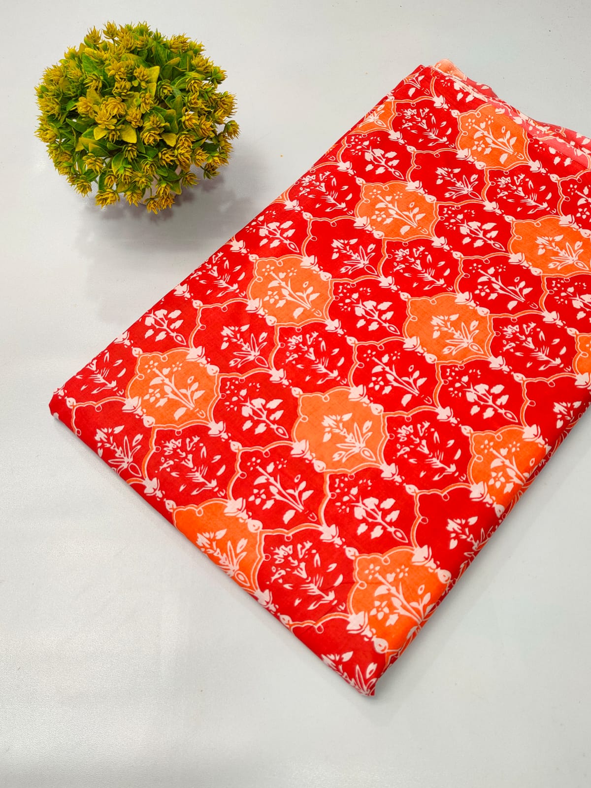 Soft cotton fabric for summer tulsi prints