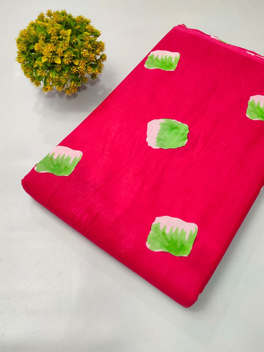 Soft cotton fabric for summer tulsi prints