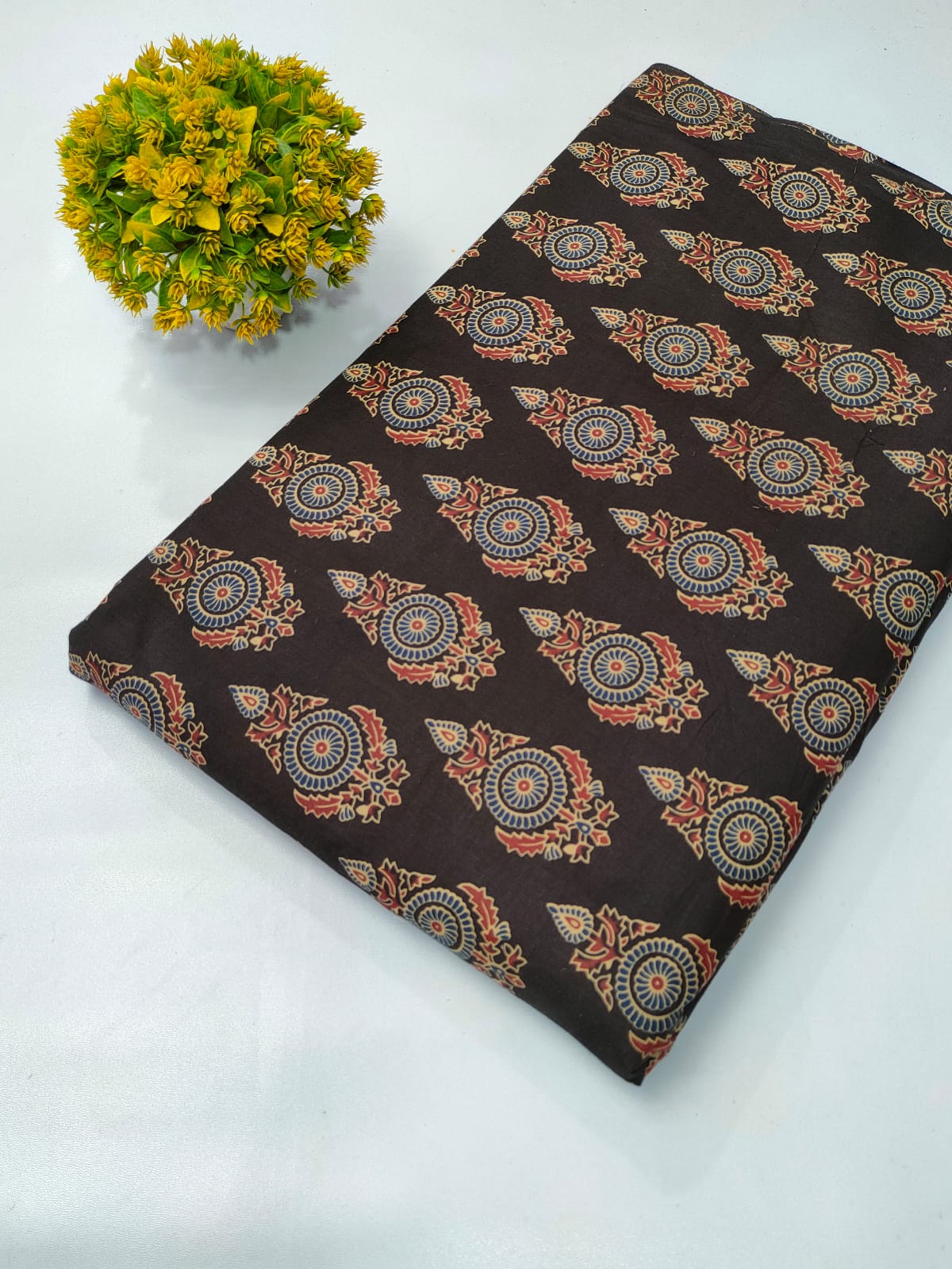 Soft cotton fabric for summer tulsi prints