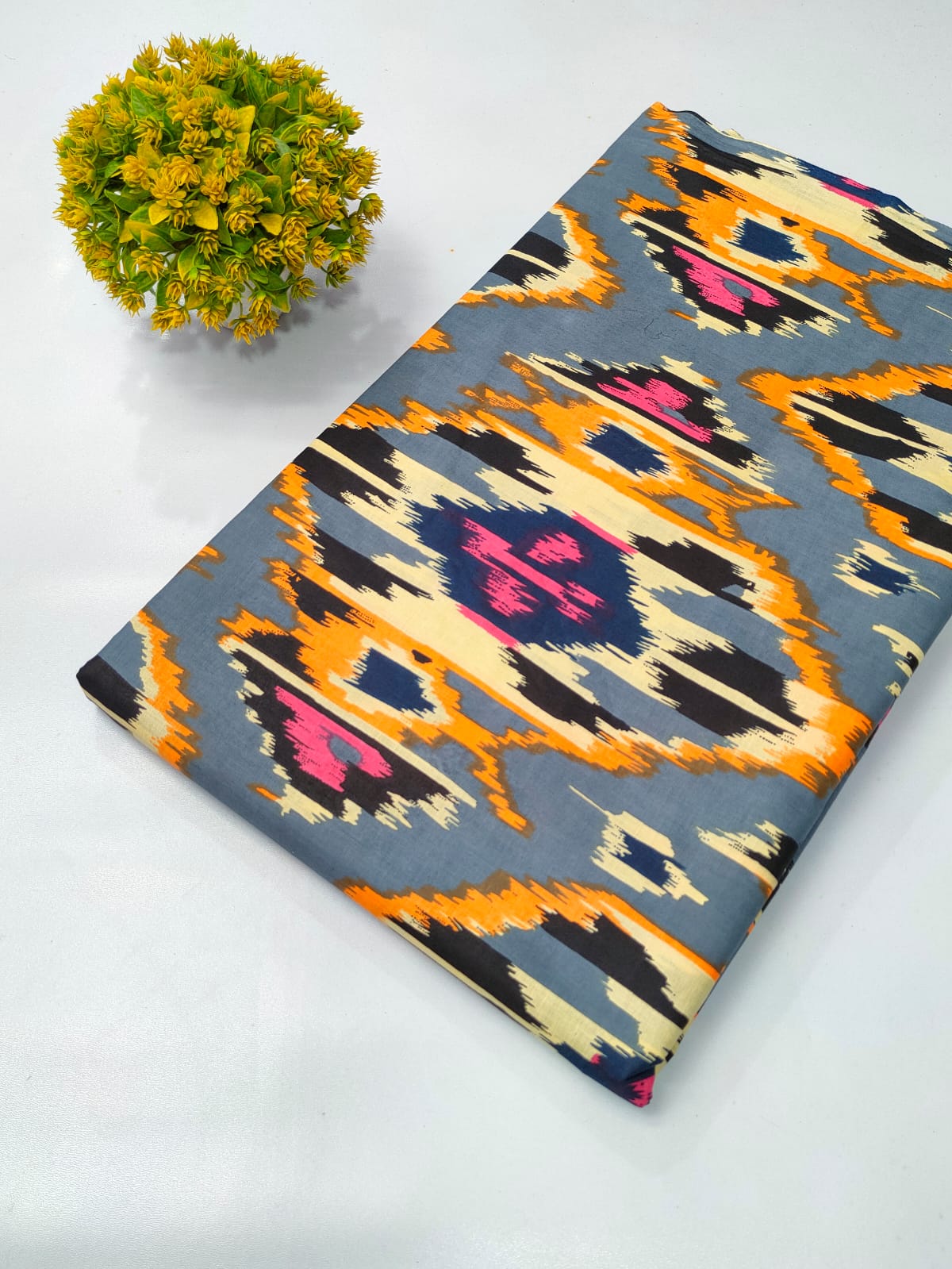 Soft cotton fabric for summer tulsi prints