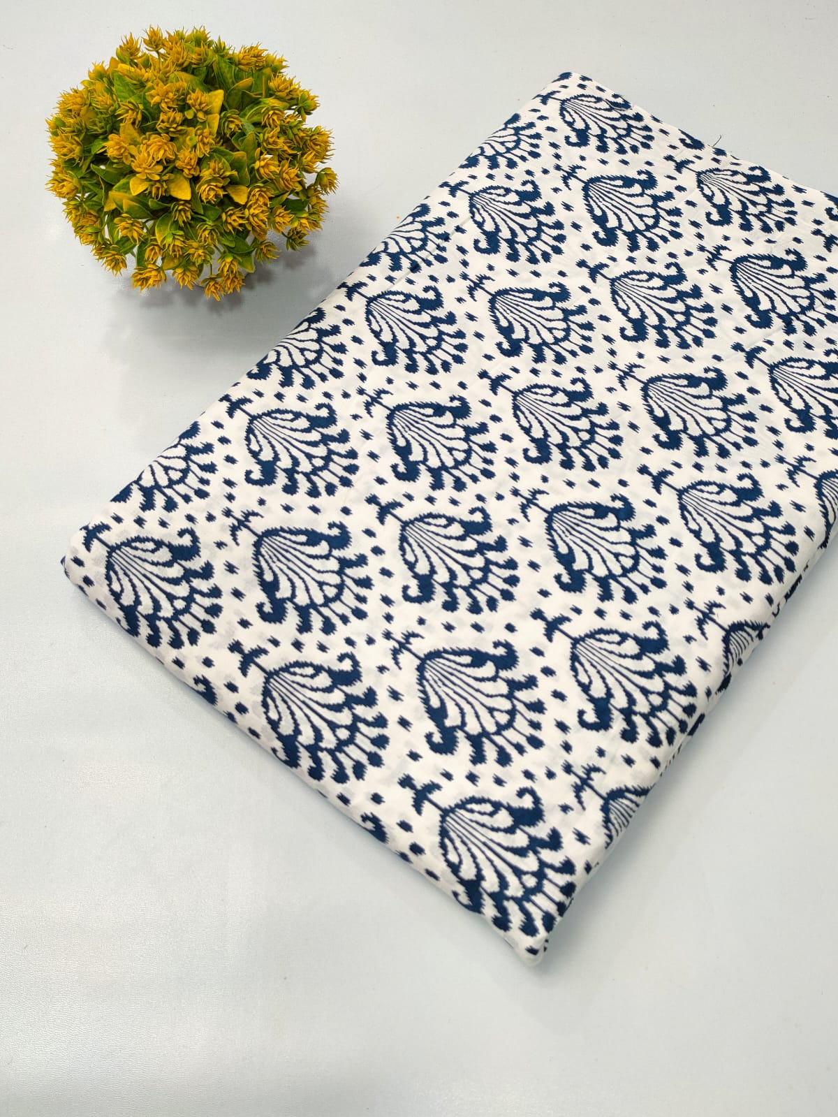 Soft cotton fabric for summer tulsi prints