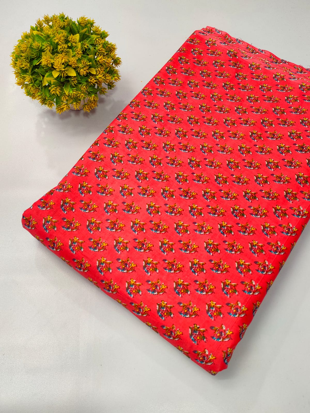 Soft cotton fabric for summer tulsi prints