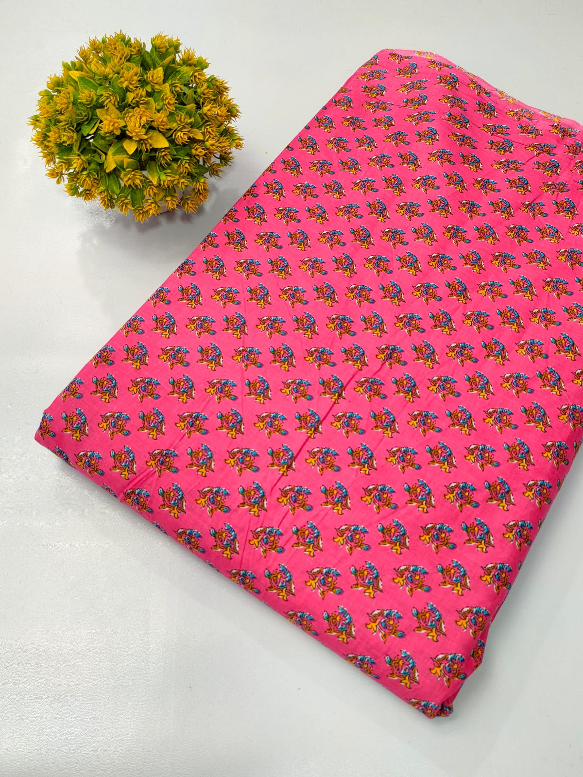 Soft cotton fabric for summer tulsi prints