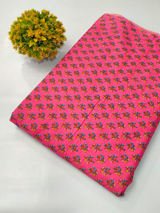 Soft cotton fabric for summer tulsi prints