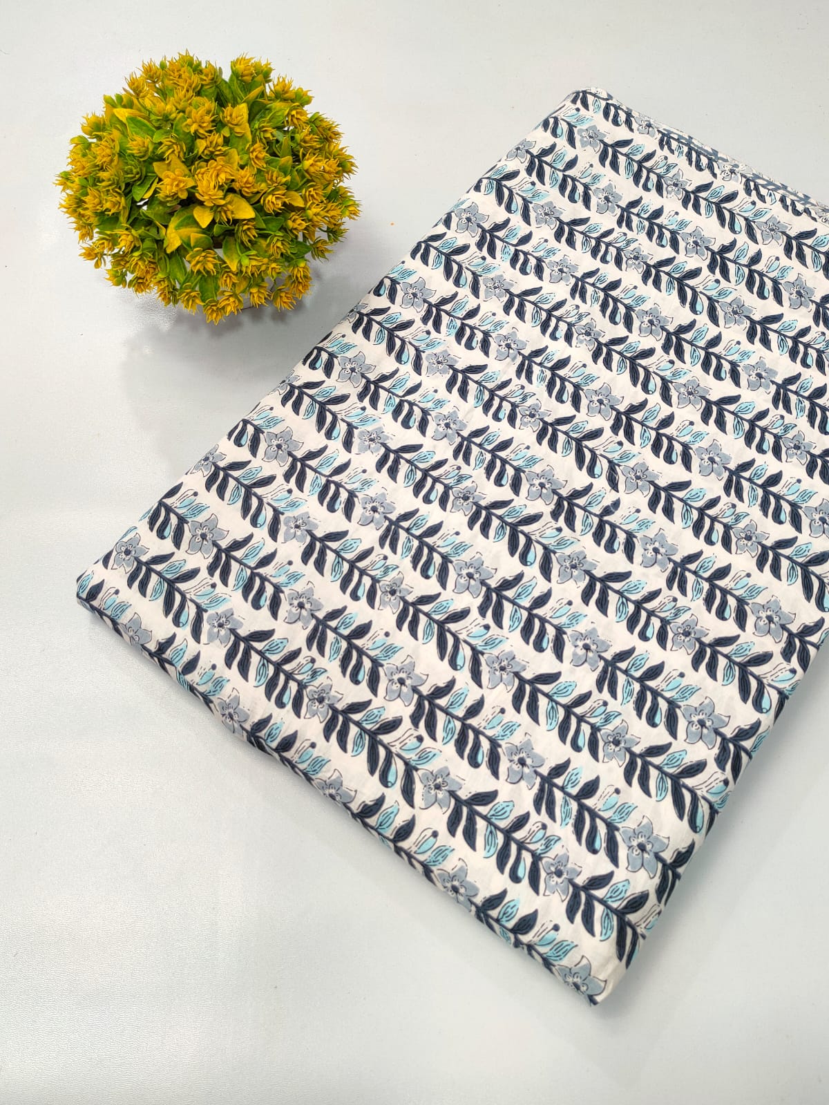 Soft cotton fabric for summer tulsi prints