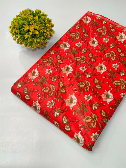 Soft cotton fabric for summer tulsi prints